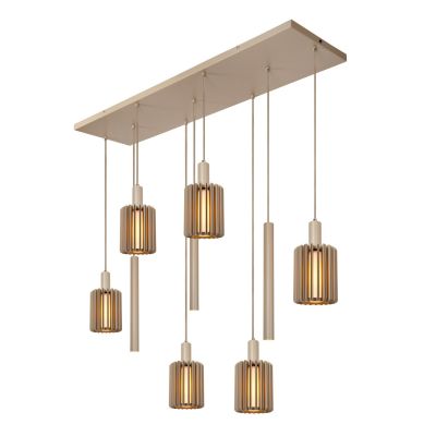Lucide LAMBRES - Pendant light - 6xE27 - Taupe